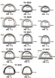 Metal Slide Safety Harness Release ROSE GOLD D ring Buckle Metal Loop For Bag 20mm 25mm
