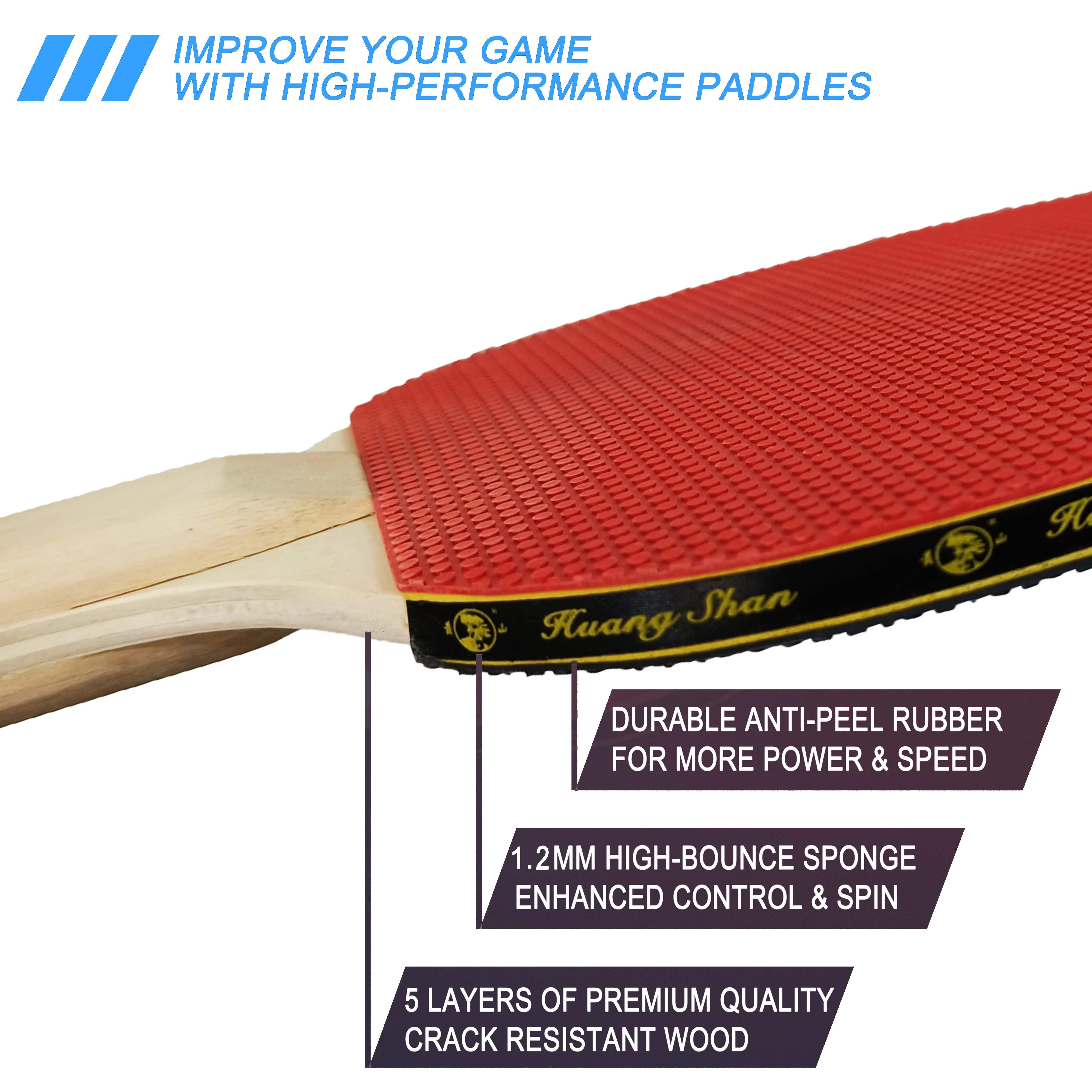 Hot sales cheap factory provide directly professional table tennis rackets/pingpong paddles 1 star