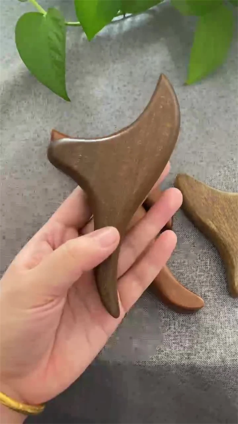 Natural Handmade Wooden Guasha Board-Wooden Gua Sha Reflexology Tool Triangle Massager For Acupuncture Point Massage