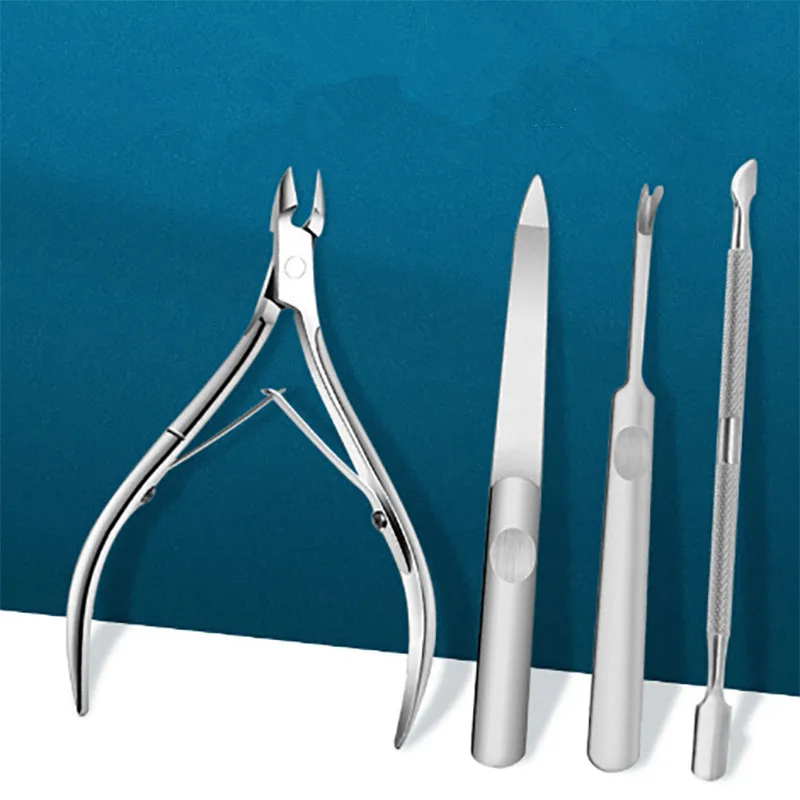 2024 KUDAN Nail Art Tool Set Pedicure Beauty Set Curved Dead Skin Scissors Stainless Steel Dead Skin Nail Cuticle  Removal Forks