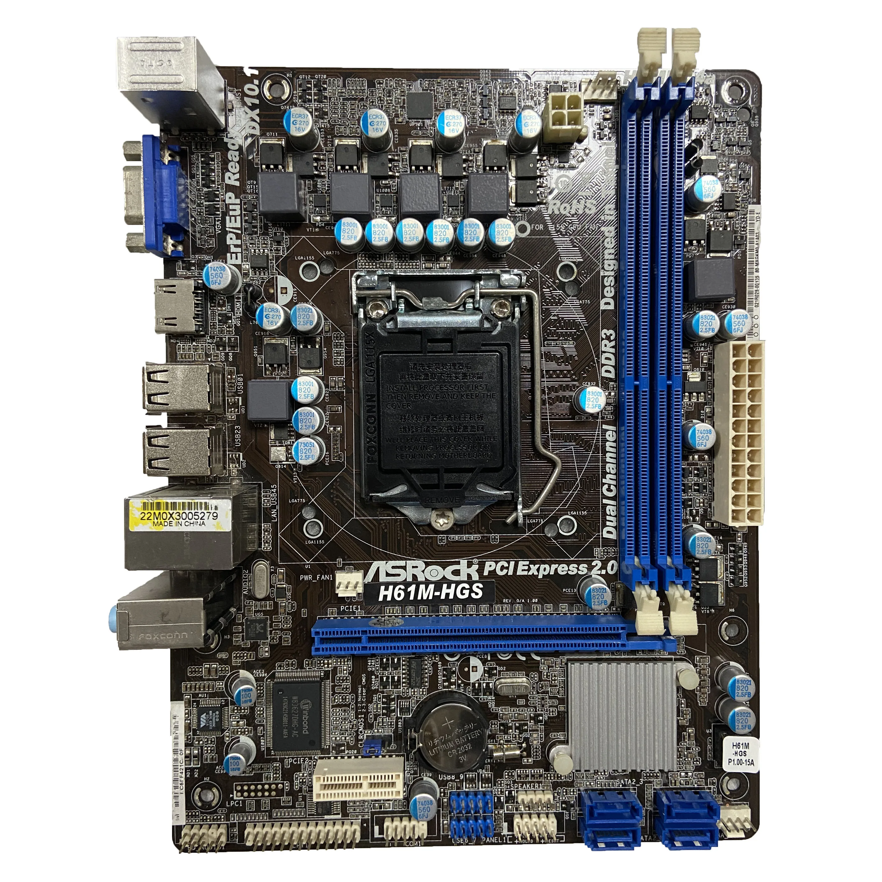 Motherboard Motherboard H61M-HGS with Inter H61 LAG 1155 16GB for desktop computer motherboard