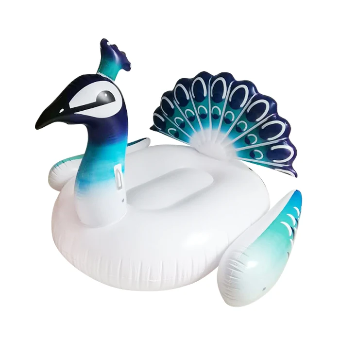 adult inflatable peacock pool float floats