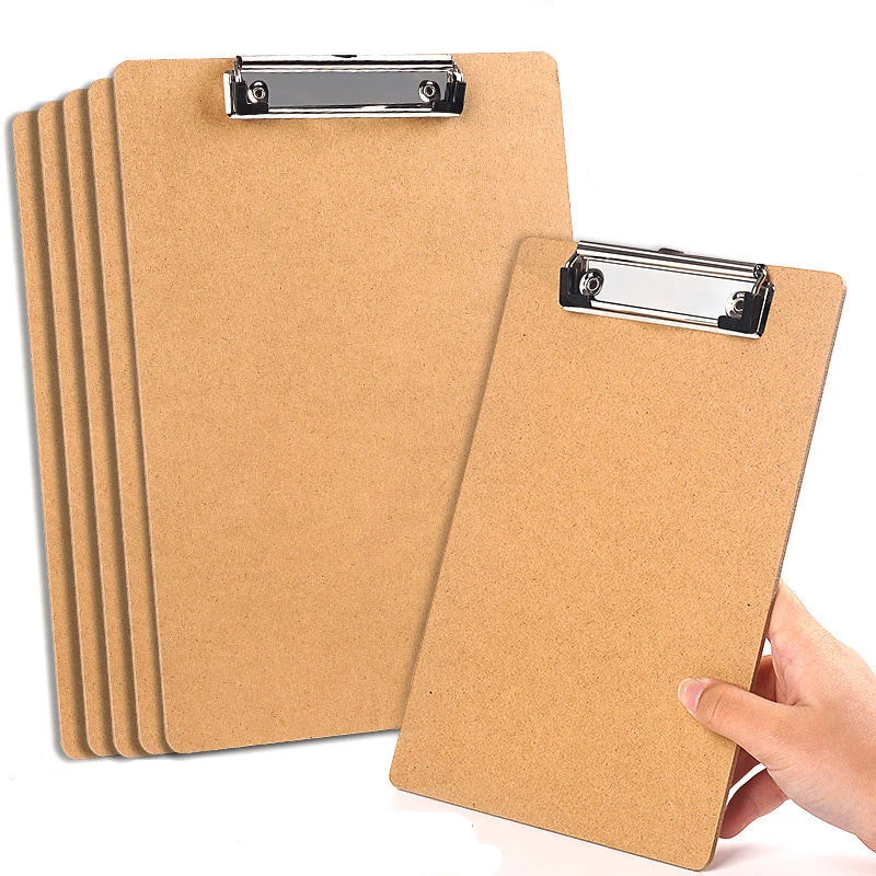 Custom logo Wooden A4 A5 Clipboard Standard Clip Board Wood Writing Boards Clip Folder