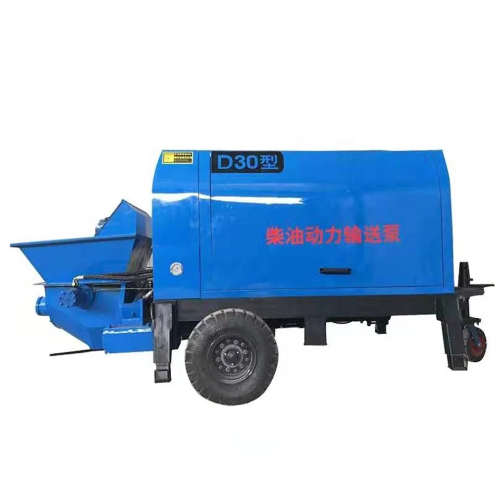 Небольшой дизельный портативный бетононасос Китай двигатель небольшие мобильные насосы для доставки бетона