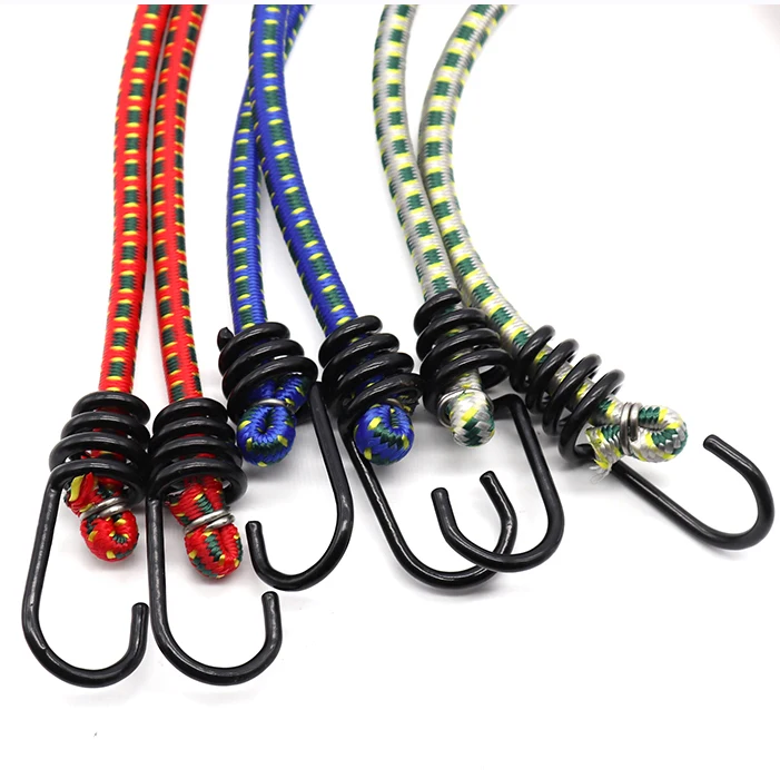 China fashion outdoor high-strength safety rubber and polyester woven bungee cord