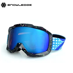 Snowledge Snow Ski Goggles Men Women Custom Snowboard Goggles Over Glasses Anti Fog Spherical Lens