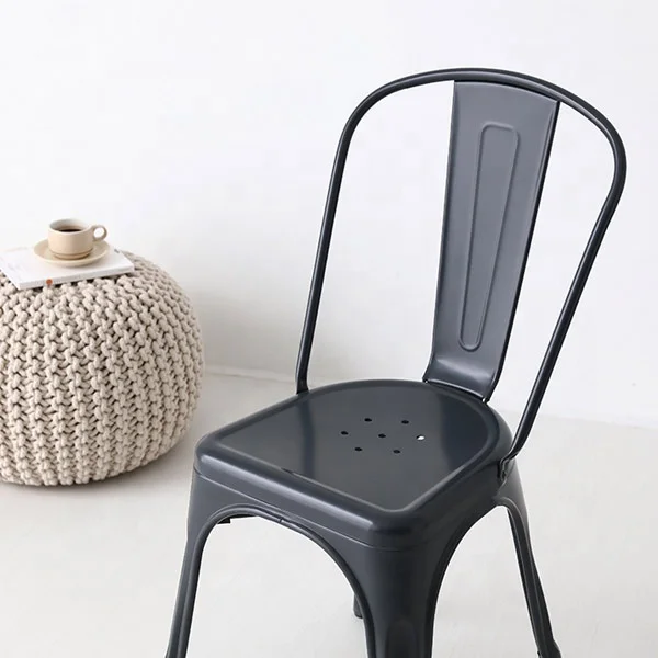 Красочные штабелируемые металлические стулья для ресторанов и столовых домов