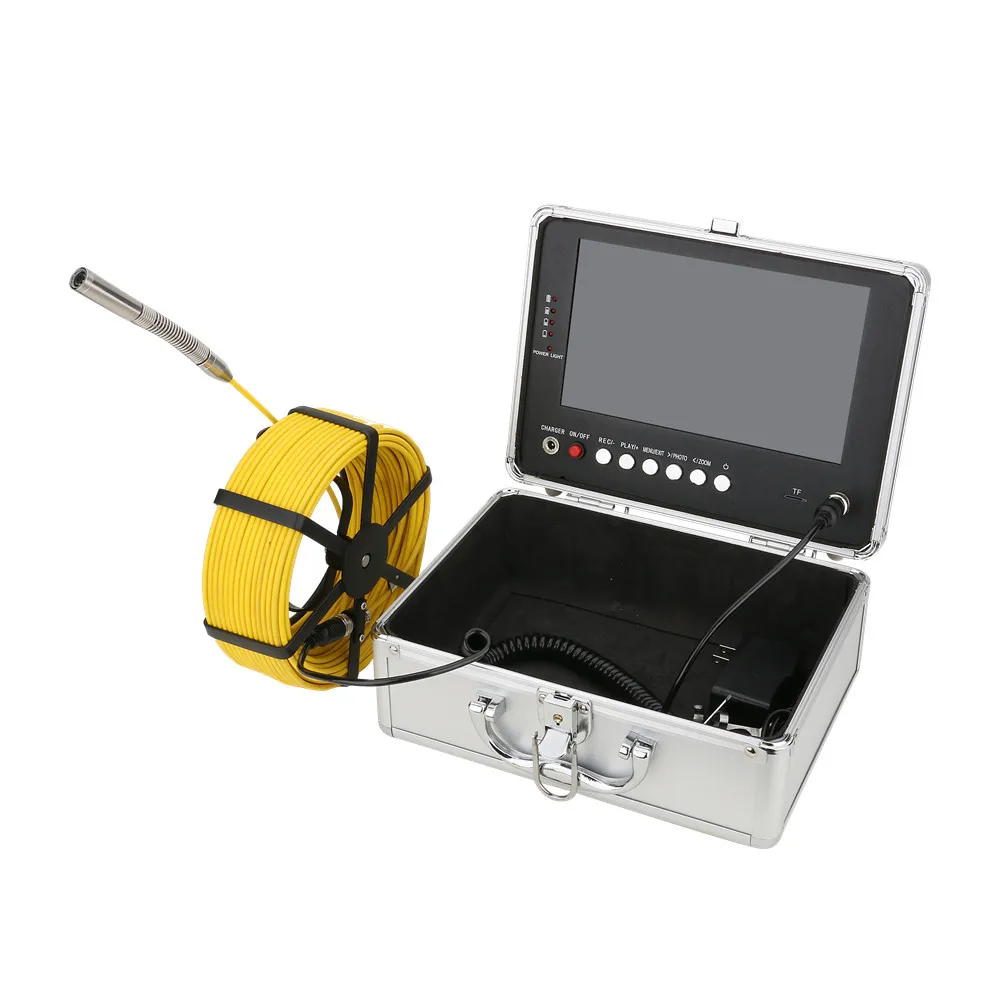 7inch 10m cables drain pipe  inspection camera with DVR 16GB TF card endoscope