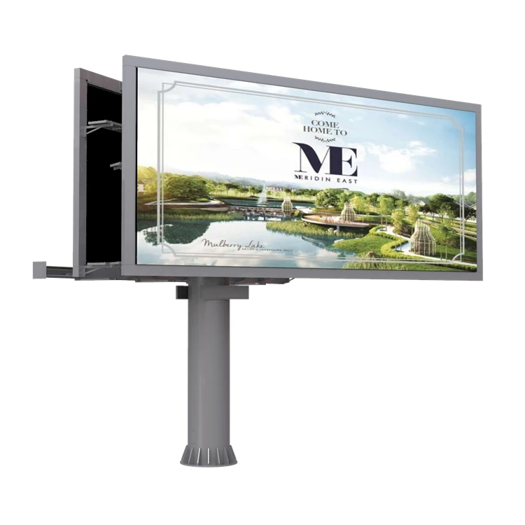 Двухсторонний V-образный полноцветный P6 светодиодный экран цифровой рекламный щит сталь для наружной рекламы
