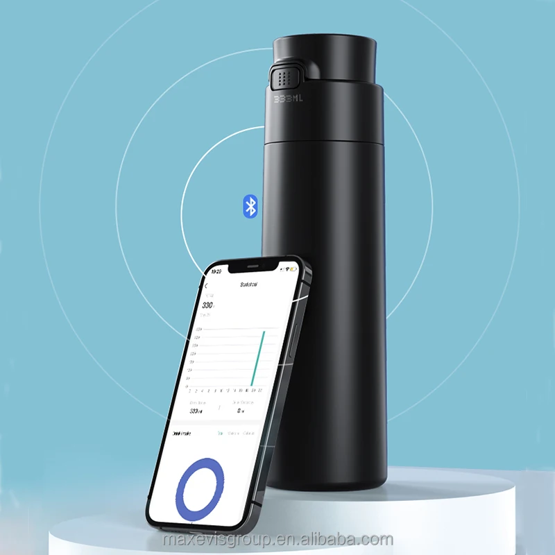 New arrival uvc water bottle self cleaning app smart drinkware vacuum flask sport drinking water bottle with logo