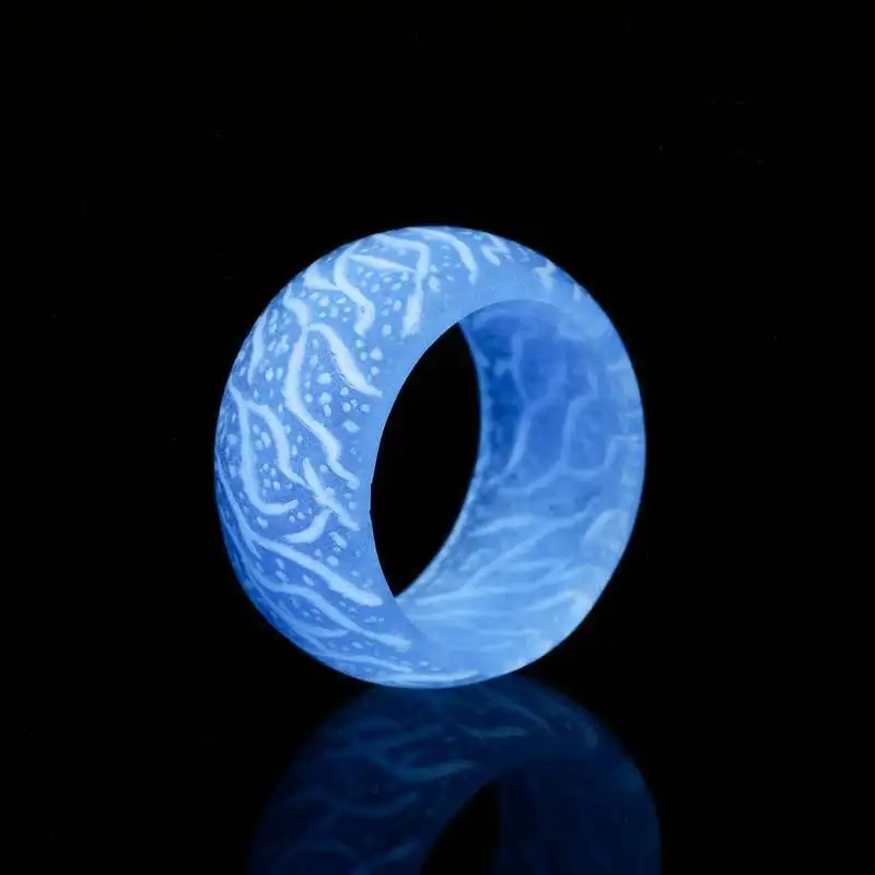 Best Selling Jewelry Unisex Colorful Resin Glow In The Dark Rings Luminous Ring