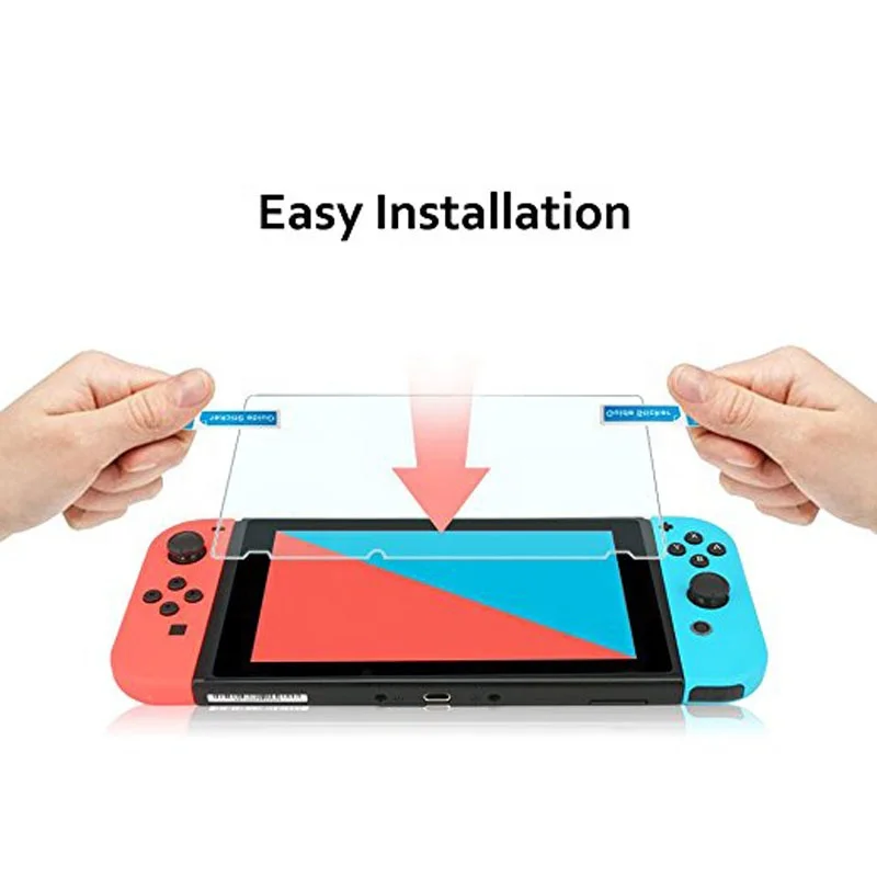 Прозрачное закаленное стекло 2PCK 2.5D HD для защиты экрана игрового плеера Nintendo Switch Защита