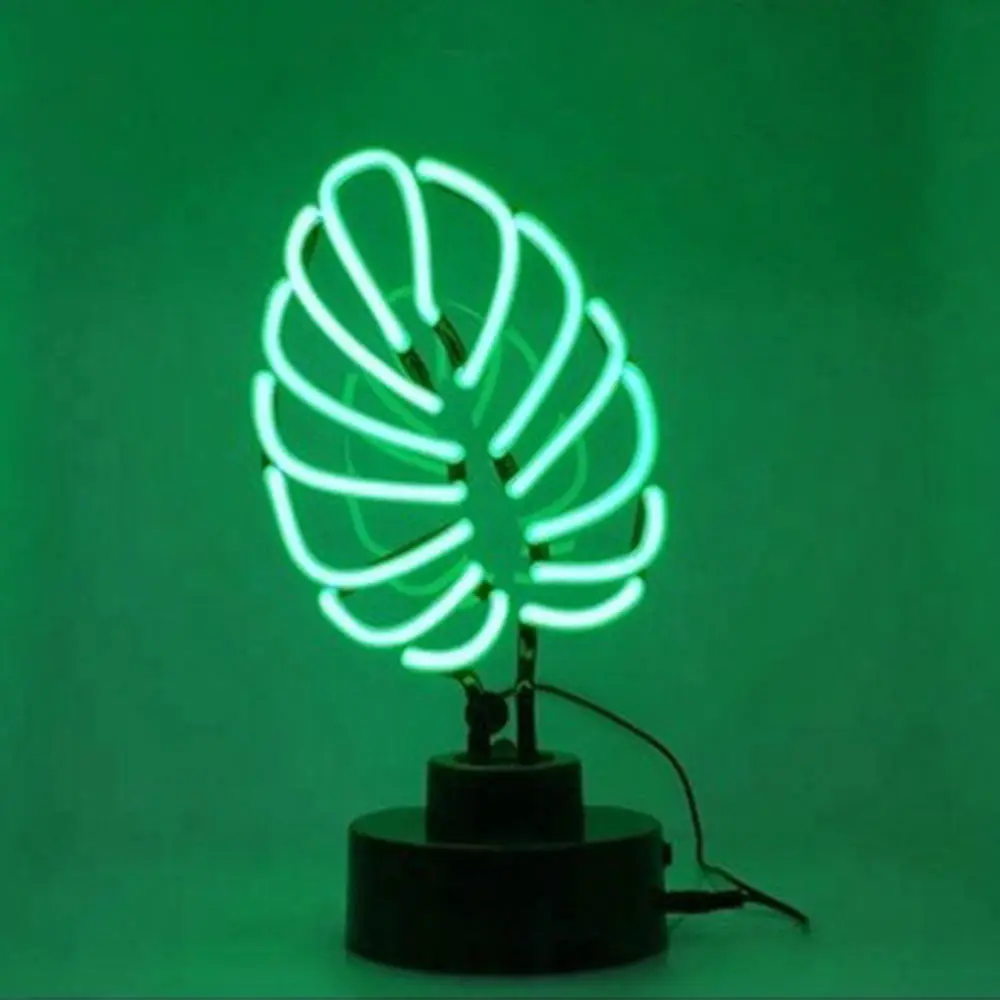 
Green leaf neon lighting lamp custom small glass neon light sign China factory shanghai antuo neon sculpture 
