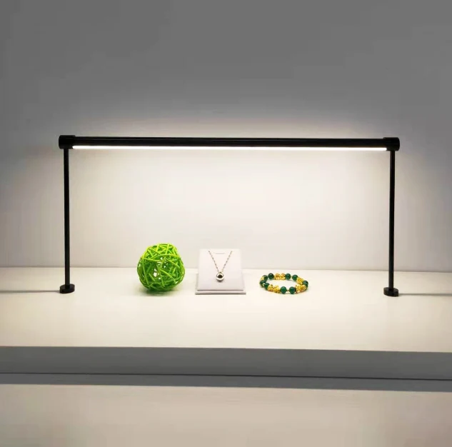 Custom made Silver Black Chrome DC12V Jewelry Rotating LED display Cabinet lighting