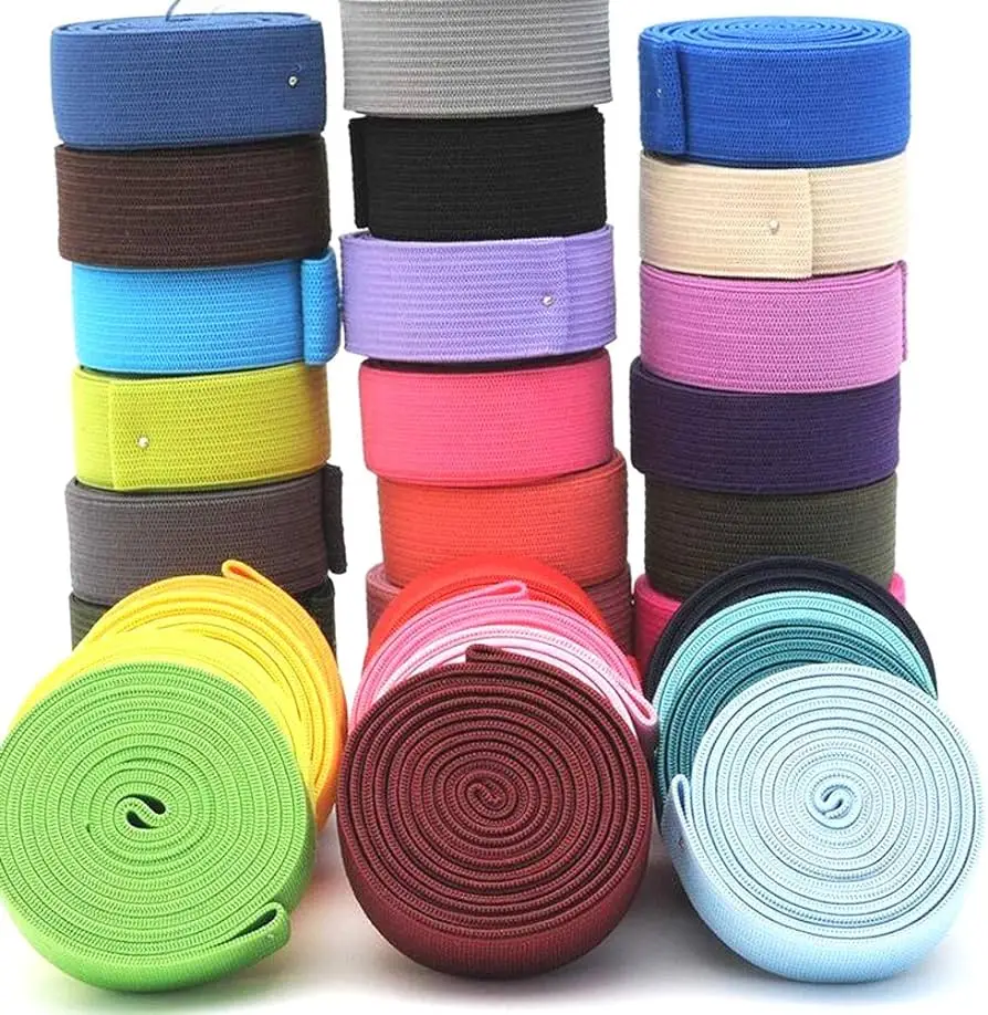 Custom Polyester 10mm-80mm Knitting Elastic Tape Elastic Band for Waistband