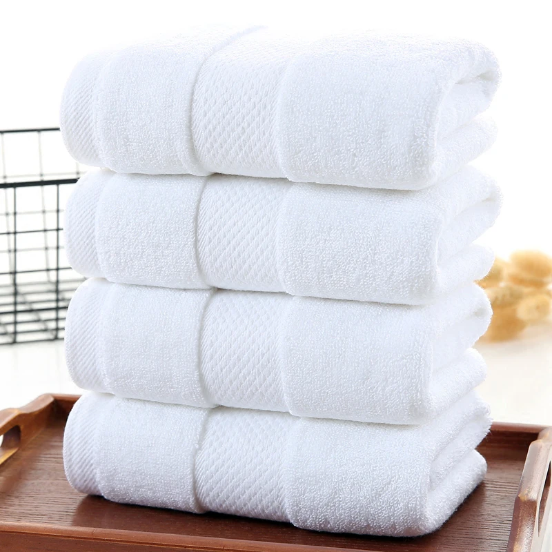 Luxury White Hotel Bathroom 100% Cotton Bamboo Bath Towels