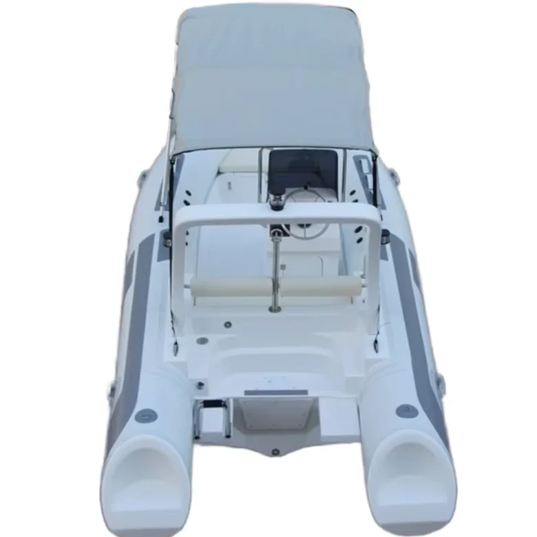 Fiberglass Rib Inflatable Fishing Boat with Motor Combo Set for Lake and River Outdoor Power Use for Rubber Boating