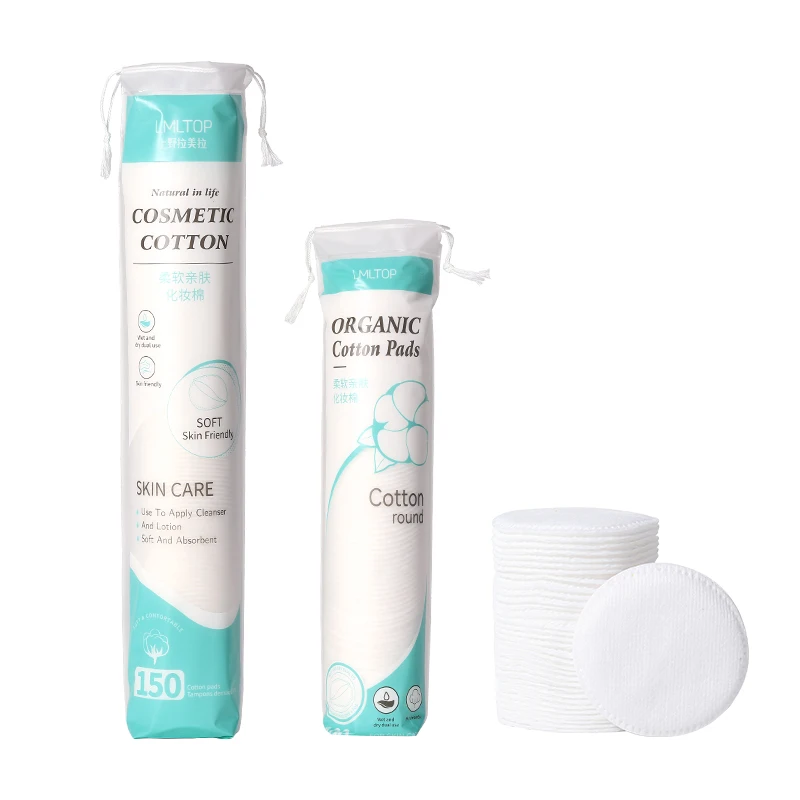 LMLTOP 150/100pcs Thickened Wholesale Cosmetic Cotton Pads Round Make Up Remover Sandwich Cotton Pads SY430 SY431