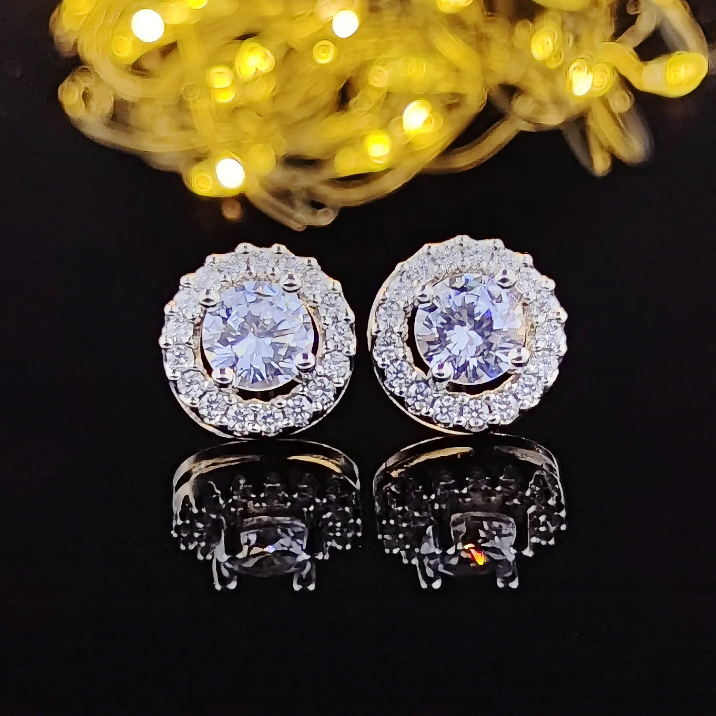 Free samples Water Drop Channel Brass Cubic Zirconia Stone Stud Earrings Bridal Women Wholesale Earrings Mixed Lot Stones