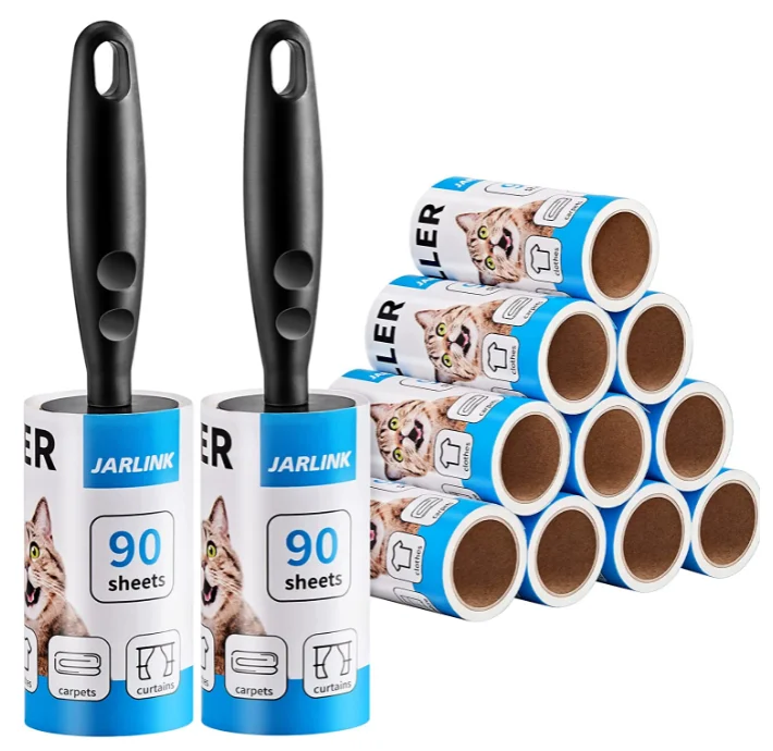 110 sheets 100 sheets per roll Lint Rollers for Pet Hair Extra Sticky Remover Total Upgraded Handles with 10 Refills