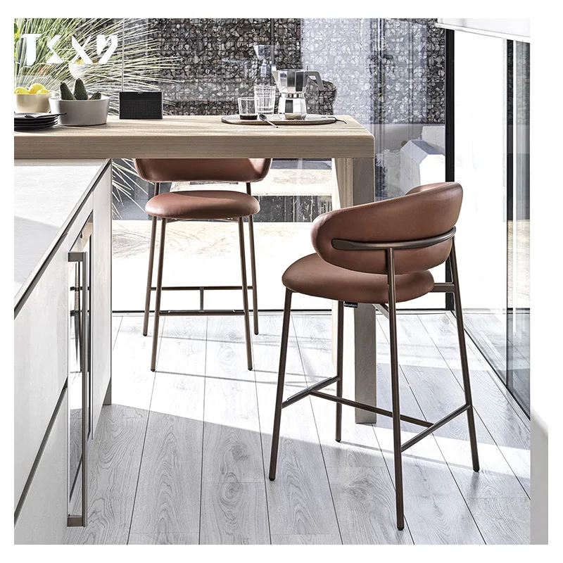 Commercial Furniture Light Luxury Style Metal Frame Chair For Restaurant Hotel Room Dining Bar Table And Chair Set