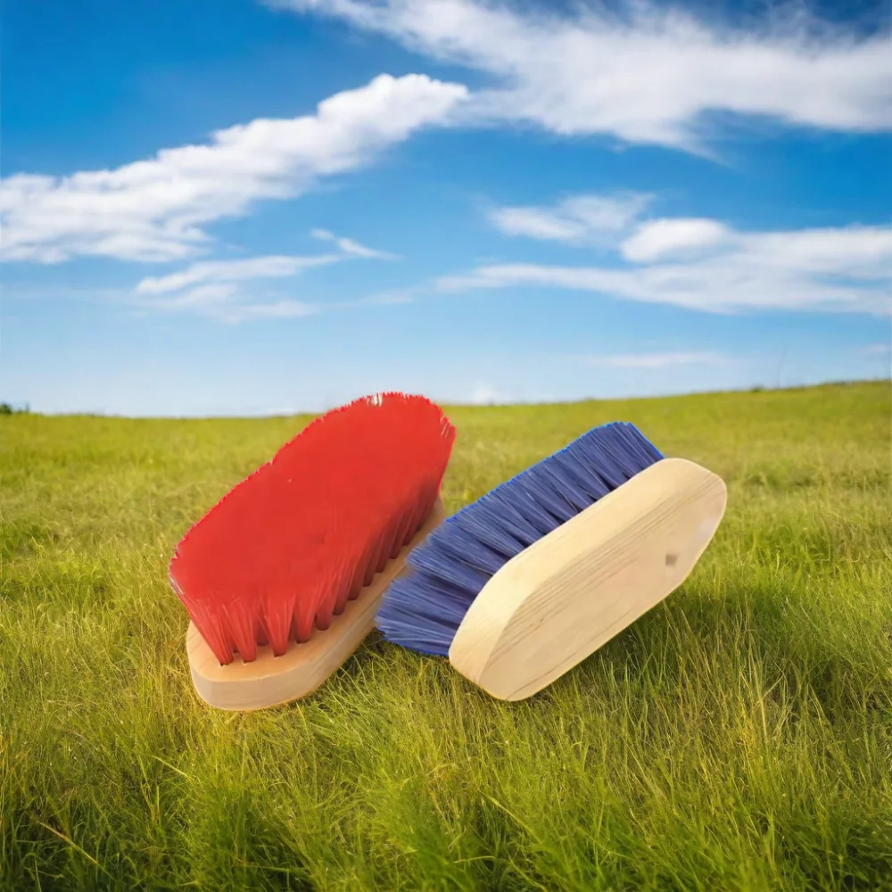 Wooden back Horse Dandy Brush with PP Bristles Essential Horse and Equine Care product