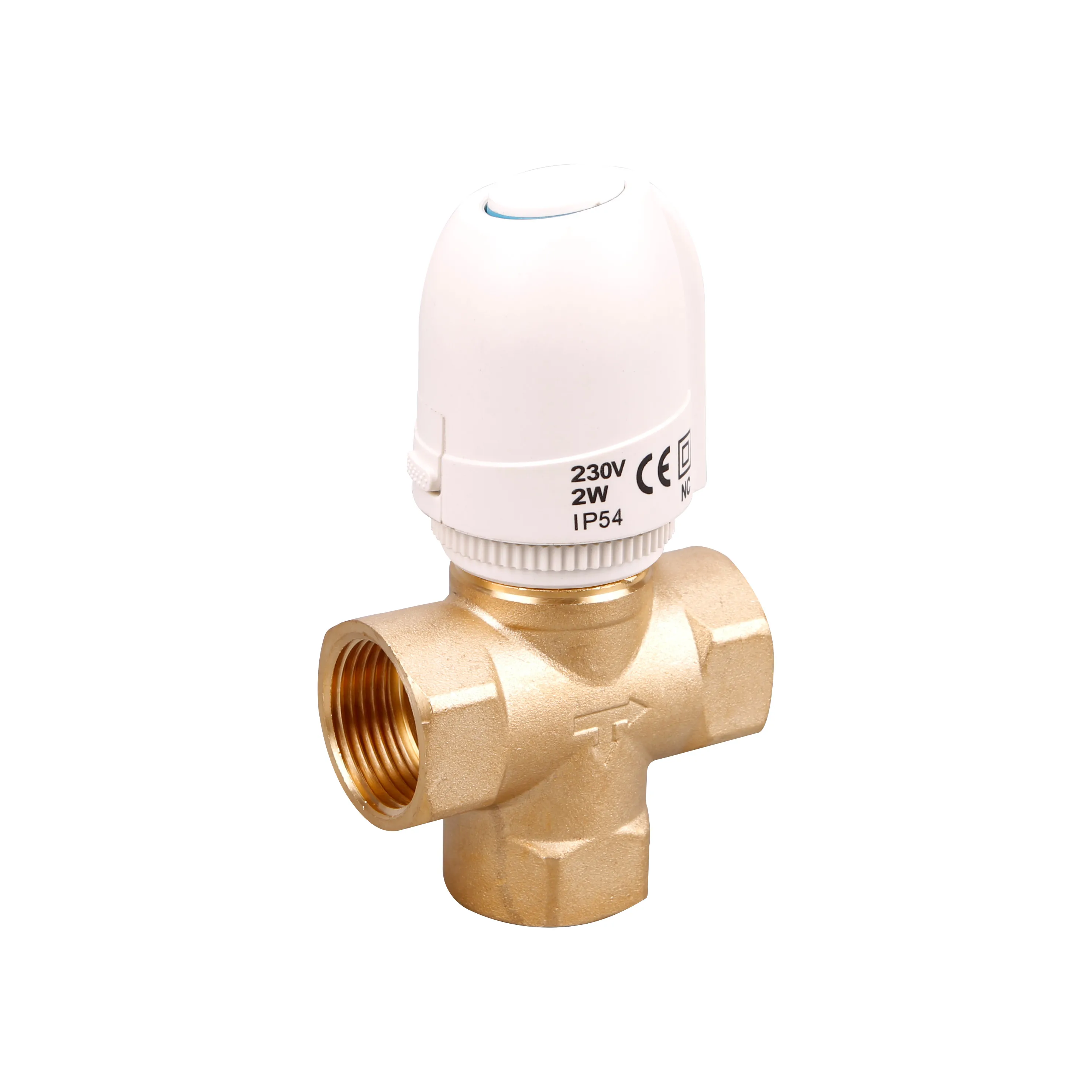 Заводская директорская цена DN20 DN25 4-ходовой латунный моторизованный клапан катушки вентилятора с приводом