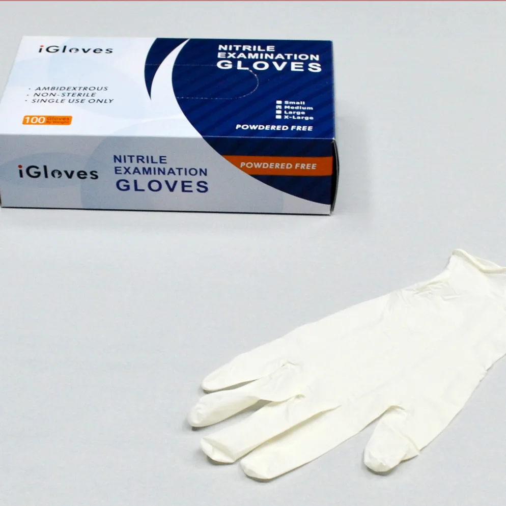 Disposable 6mil Nitrile Glovees 100 Pcs Packing Nitrile Glovees Box Black Blue Nitrile Glovees Wholesale