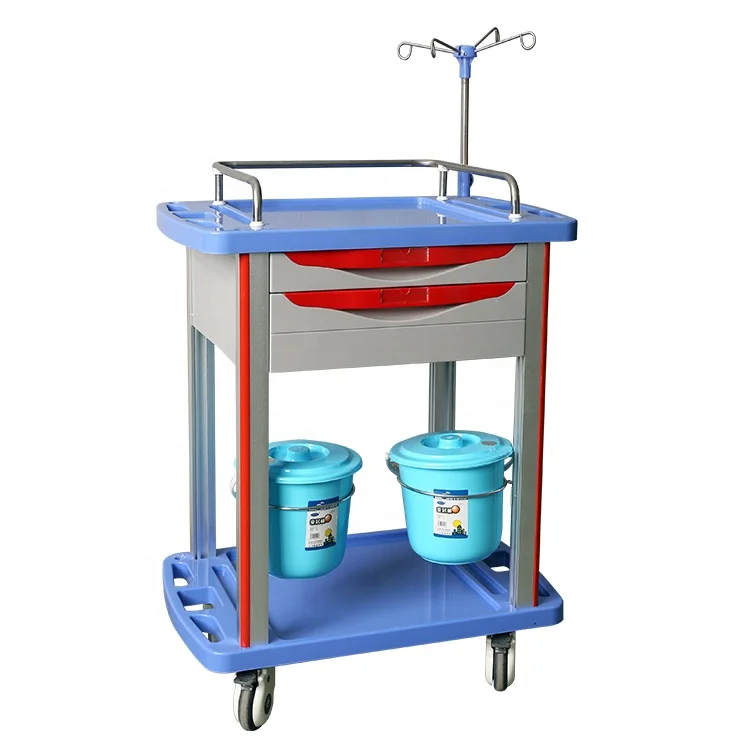 
ABS Mobile medical trash trolley hospital equipment emergency cart 