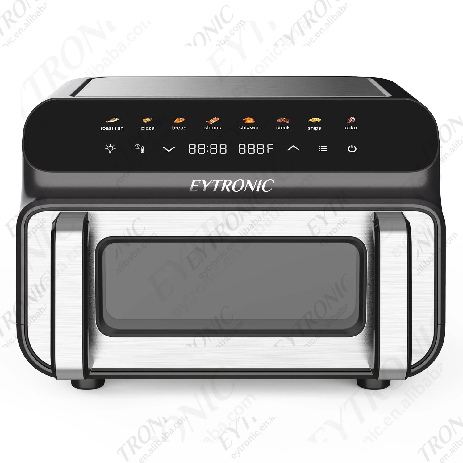 4-in-1 versatility 10L family capacity party size digital pizza oven & grill maker with top & bottom heating elements