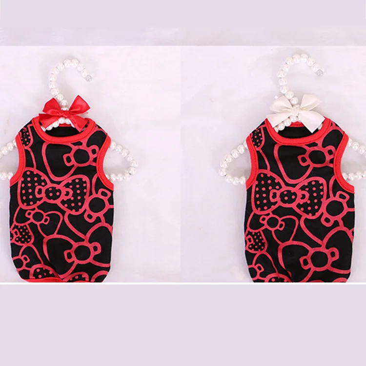 15cm 20cm Wholesale dog cat pet clothes display hanger non slip pearl beaded hanger with bow-knot for pet store
