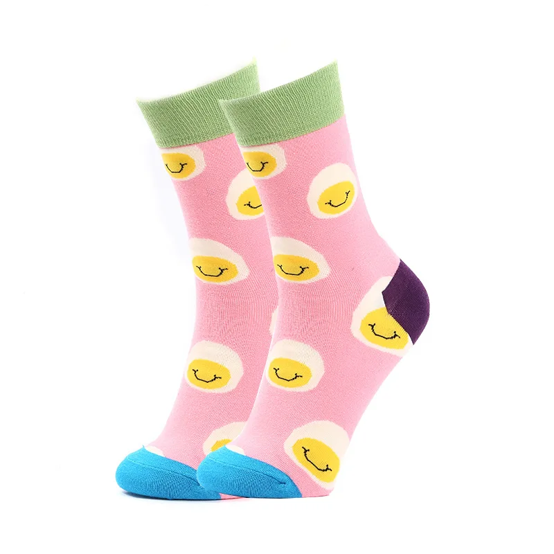 Selling well all over the world sustainable women smile funny socks