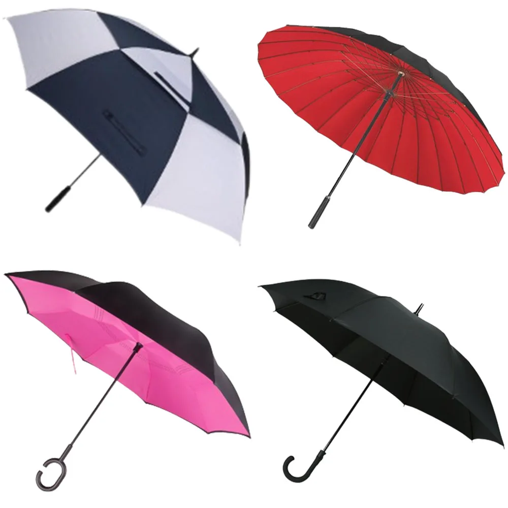 Wholesale Suppliers Manufacturer 27 Inch Large Windproof Logo Prints Big Luxury Promotional Branded Golf Umbrella Custom Logo