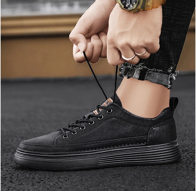 Top sale guaranteed quality european trendy leather shoes for men