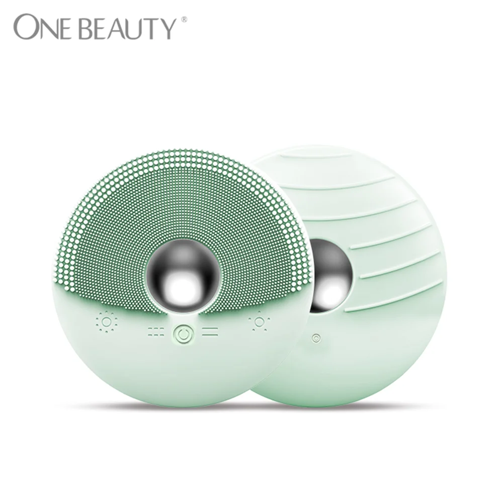 Single Oval Face Wash Brush Blush Stick With Silicon Rechargeable Round Shape Cleaning For Deep Cleansing Home Use Facial Brush