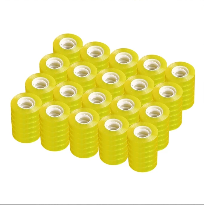 Transparent stationery tape small mini roll whole box wholesale student tape Stationery small tape