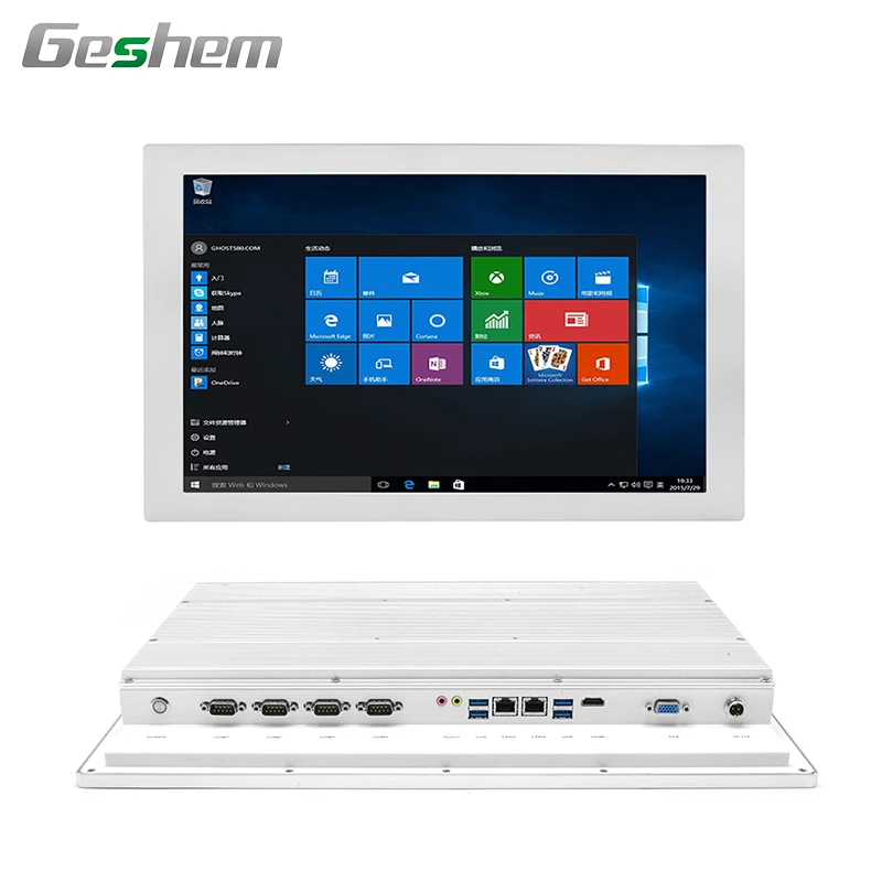 19 Inch J1900 Win Linux OS Industrial Embedded Fanless Resistive Touch Screen Tablet Panel PC