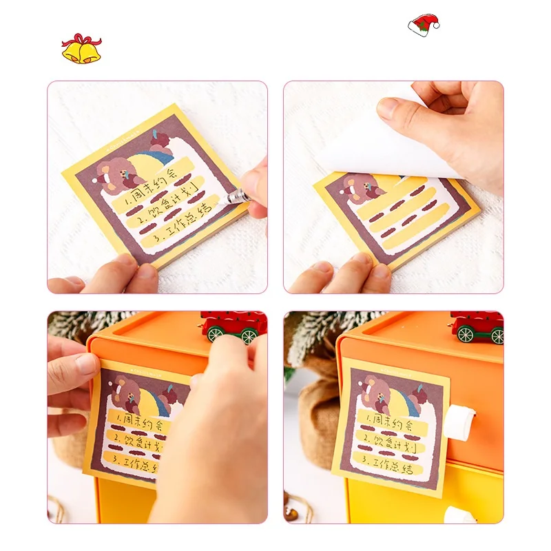 50sheets size 80*80mm writing paper memo pads animal sticky notes office and school supplies