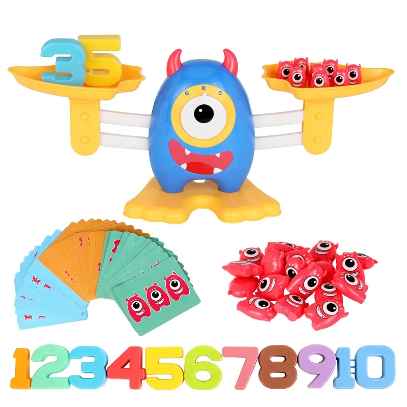 Kindergarten Early Montessori Toddle Mathematical Educational Toy Balance Counting Math Game Toys For Kid