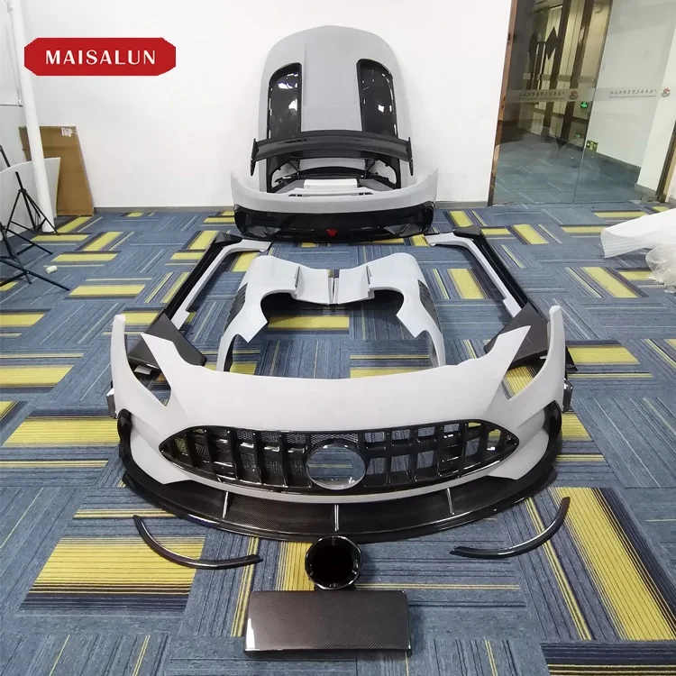 New Discount AMG GT B style full Body kit for Mercedes Benz Amg GT/GTC/GTS carbon fiber front rear bumper spoiler wing exhaust