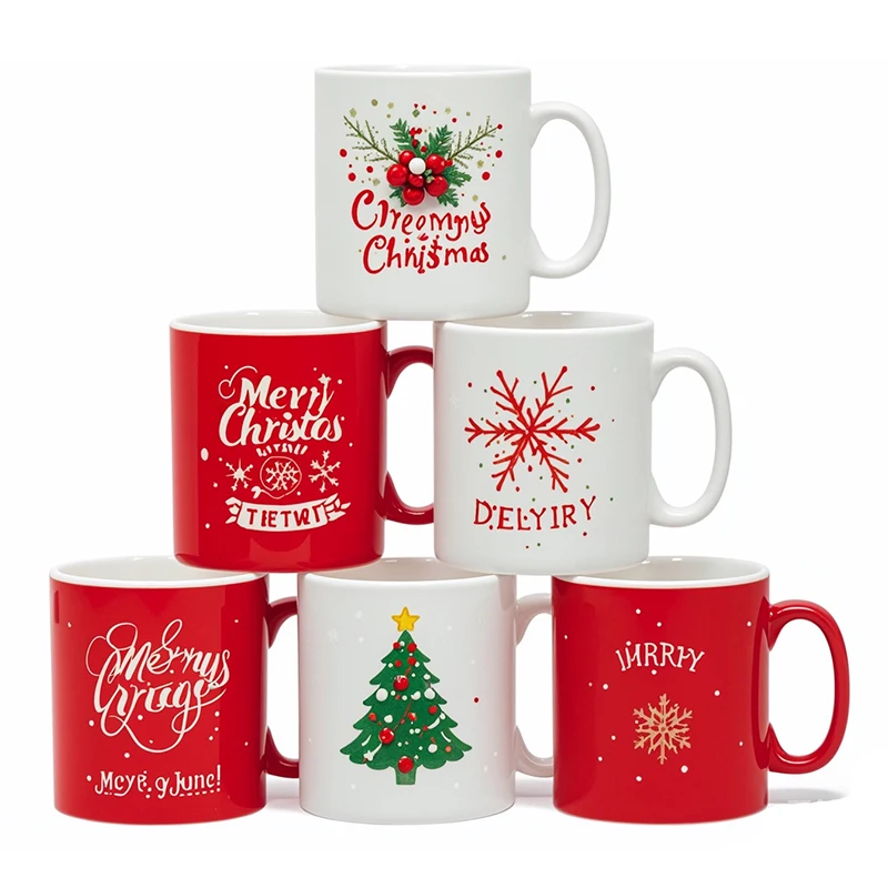 Wholesale Custom Logo 11/15oz White Printer Porcelain Coffe Mugs Sublimation Ceramic Coffee Mug Cup Christmas Mugs Ceramic