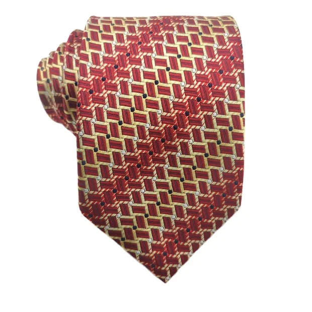 Custom Formal Custom Geometric Paisley Floral Flower Design Silk Ties Woven Jacquard Men Necktie Manufacturer