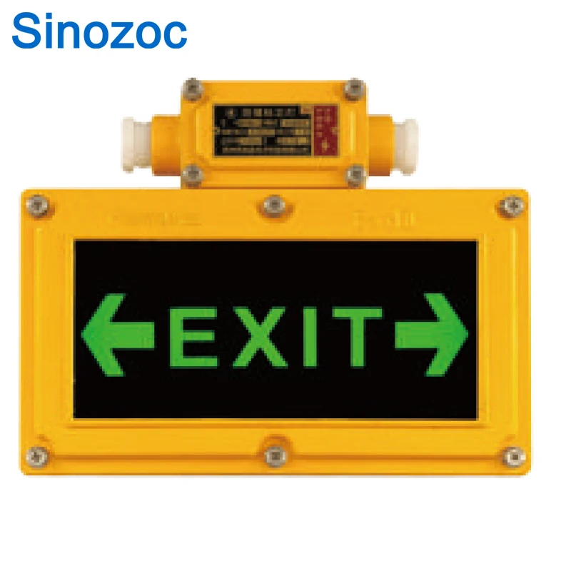 Sinozoc ATEX Battery ip65 explosion-proof led emergency exit light, emergency exit sign light