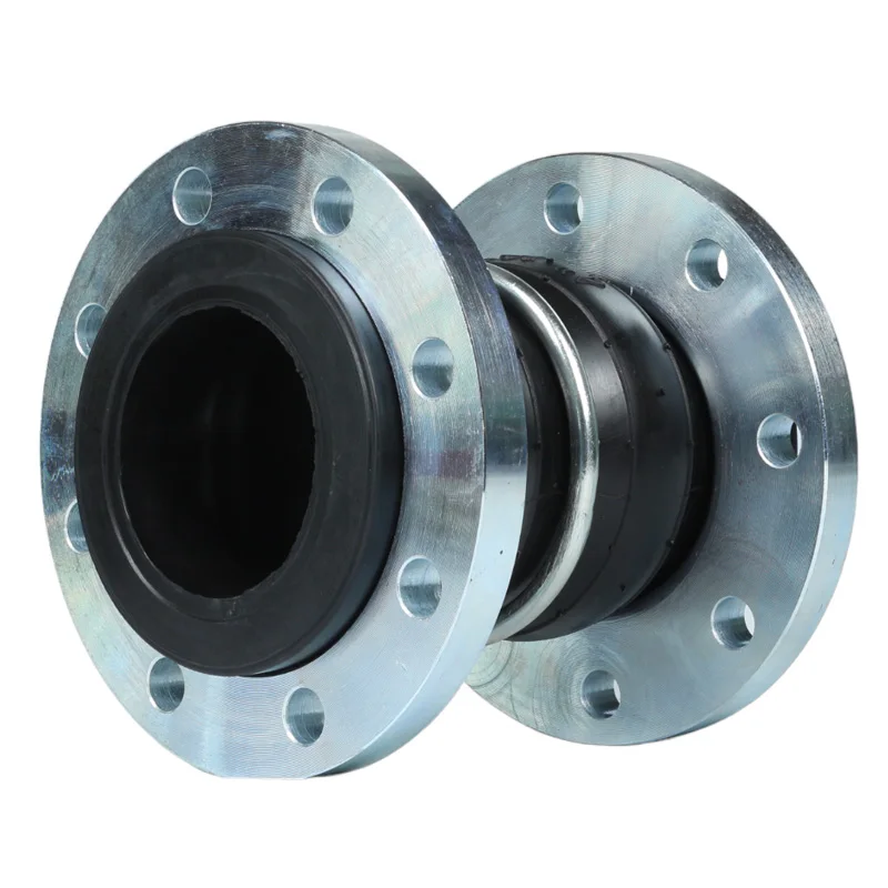 High quality flange soft connector shock absorbing rubber expansion joint double ball bellows