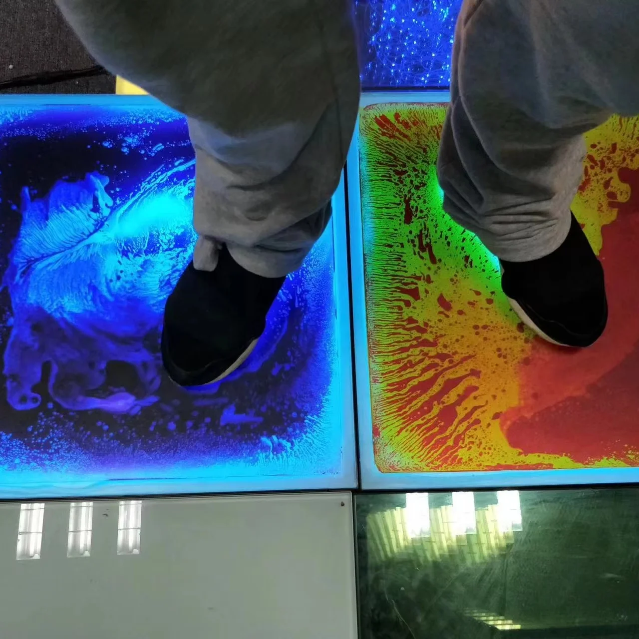 Moka Outdoor Flowing Liquid Interactive Led Dance Floor for Park