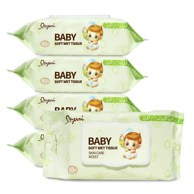 High Cotton Content Food Grade Xylitol Soft Baby Wet Wipes Custom Surface Water Baby Wipes