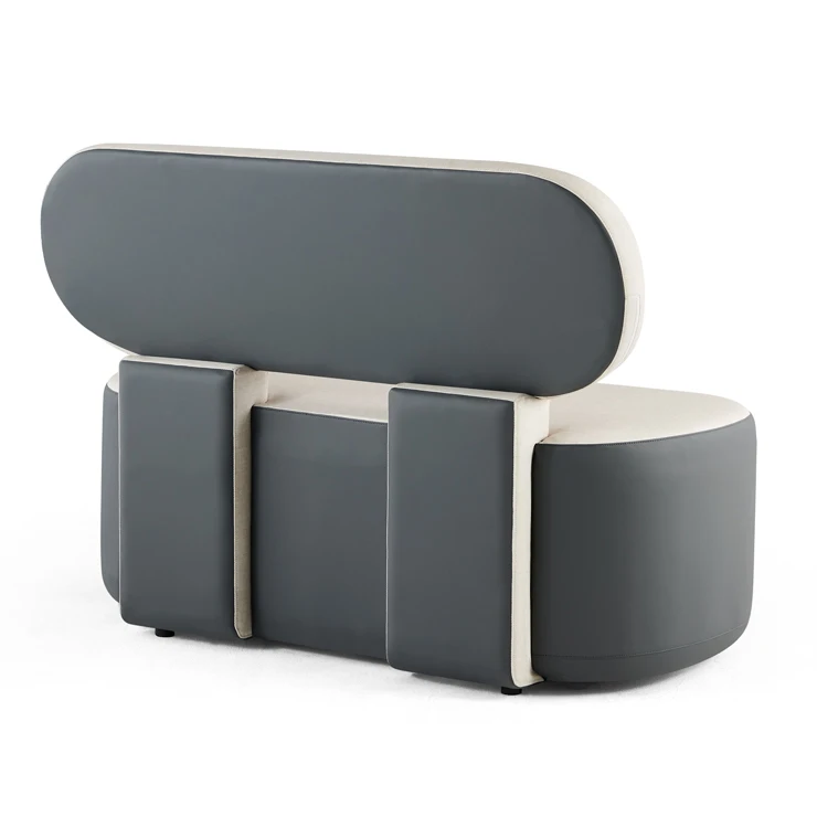 Concise Style reception area leisure two seater sofa leather office chair for visitors