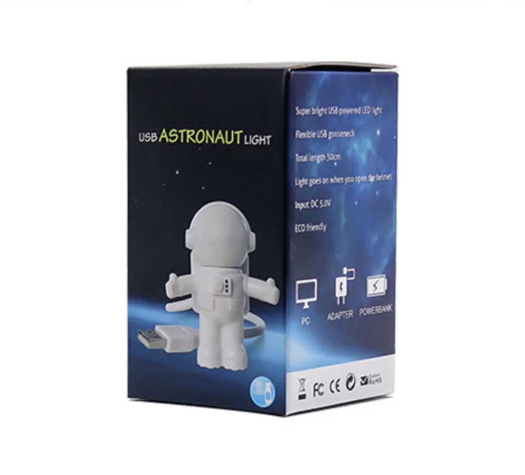 Cheapest Promotional gift Astronaut USB gadget night light with logo printing