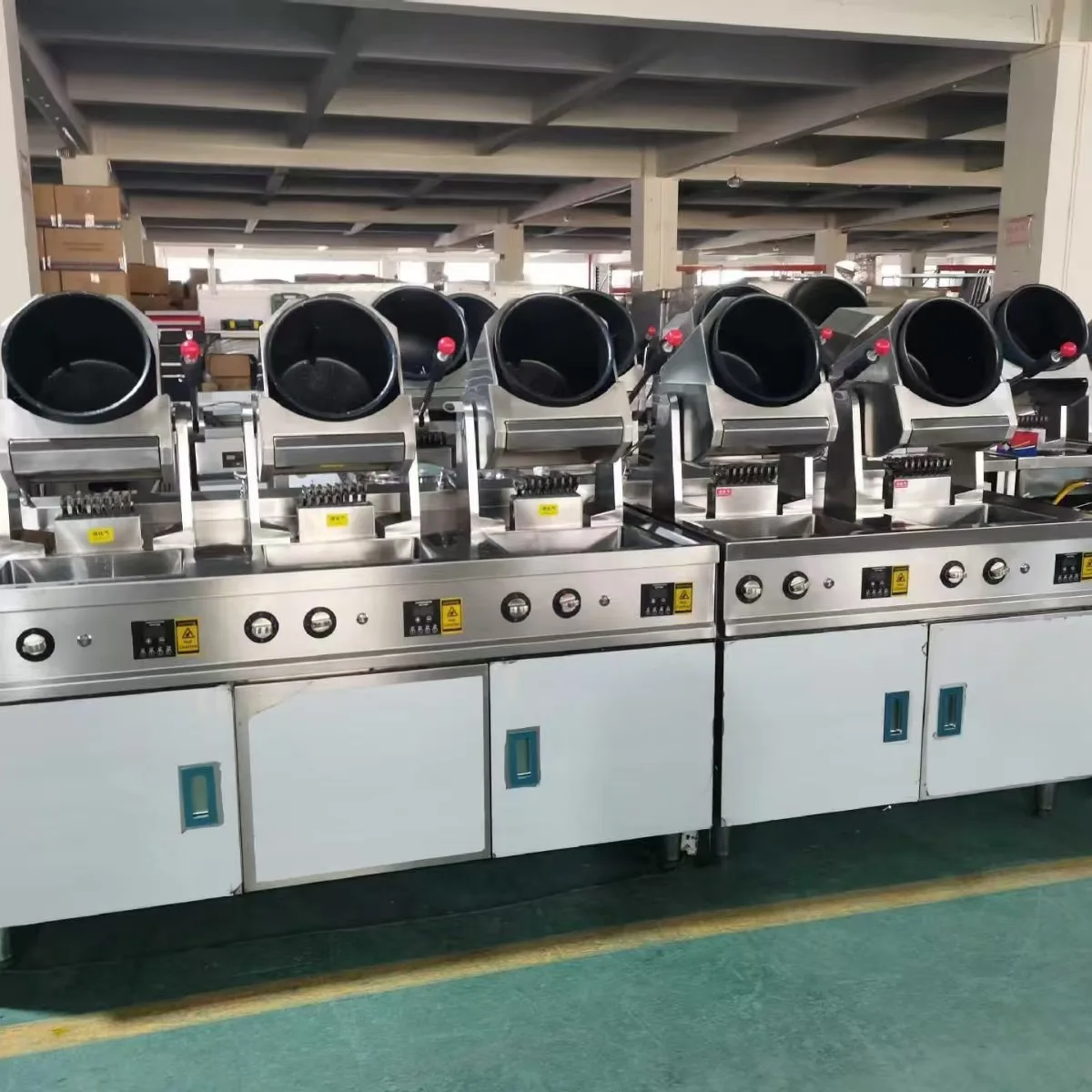 easy to cooperate kitchen cooking robot restaurant robot cooking machine/automatic cooking machine