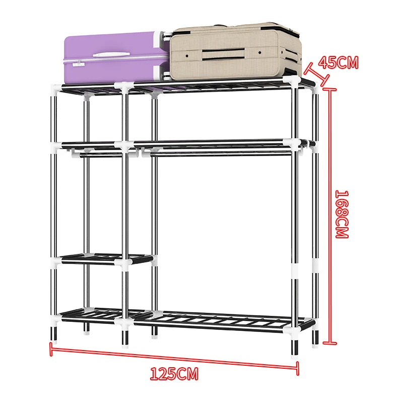 
Cheap Corner bedroom Polyester Non-woven Layer fabric foldable closet cupboard wardrobe for home C2055 